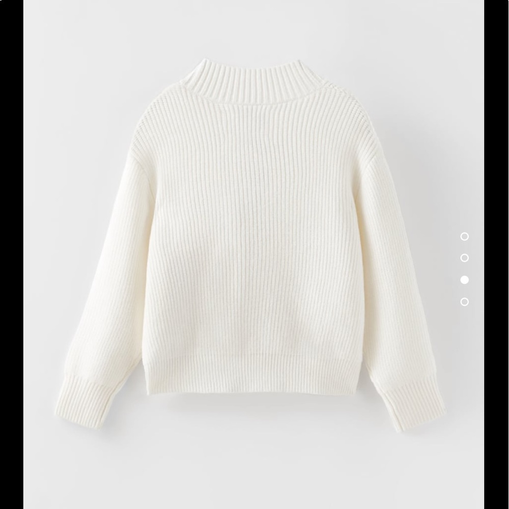 Zara Boys Cream Knit Sweater - Picture 4 of 8
